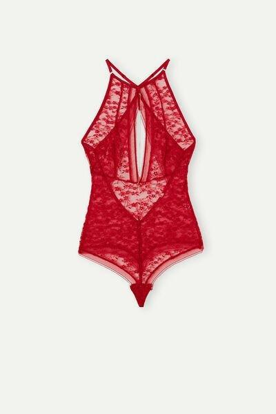 Red Luxury Treats Lace Bodysuit, , large image number 2