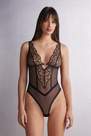 Intimissimi - Black Queen Of Hearts Lace And Tulle Bodysuit