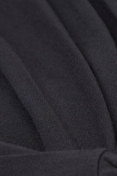 Black Luxurious Leopard V-Neck Bodysuit, Black, large image number 4