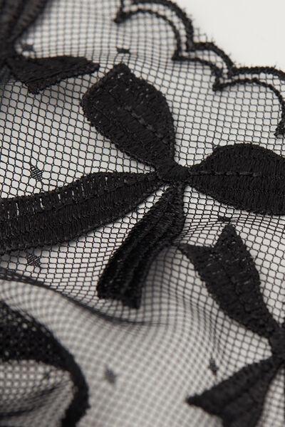 Black Frou Frou Romance Bodysuit, , large image number 4