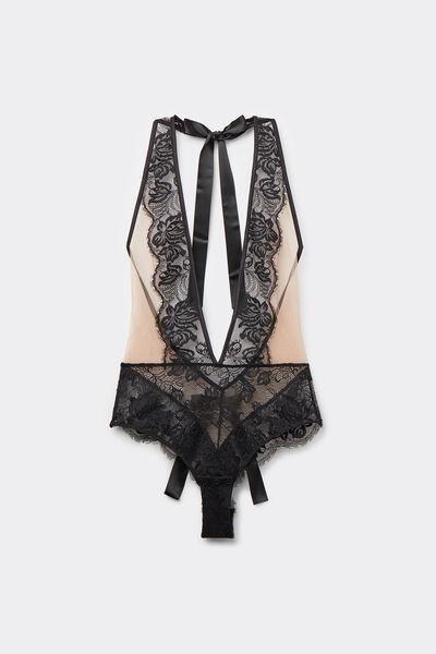 Black Simplest Pleasures Bodysuit, , large image number 1