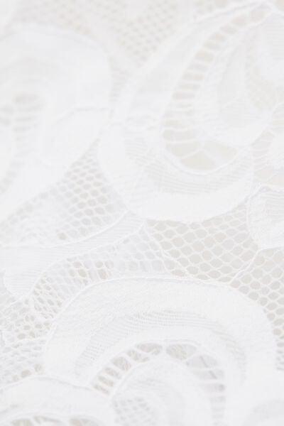 White Short-Sleeved Bodysuit, White, large image number 4