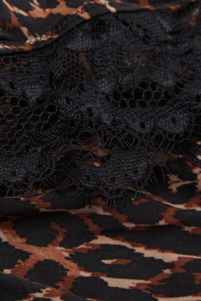 Brown Sensual Attitude Animal Print Lace Bodysuit, 5601_030K, large image number 6