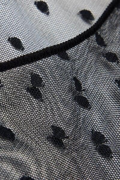 Black Flirt Fearlessly Long-Sleeved Lace Bodysuit, Black, large image number 4