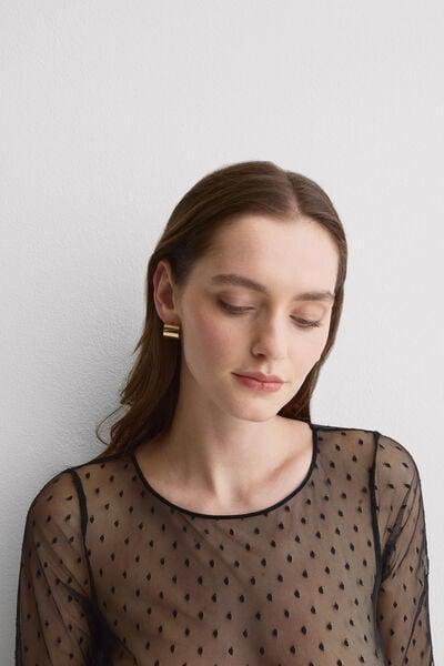 Black Flirt Fearlessly Long-Sleeved Lace Bodysuit, Black, large image number 5