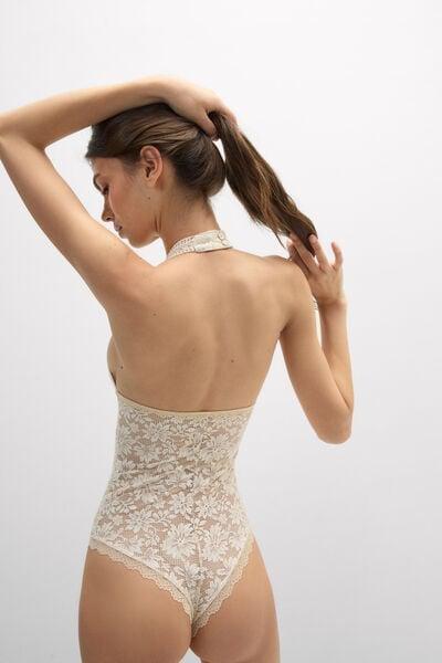 Beige Midsummer Dream Lace Bodysuit, 5601_118K, large image number 2