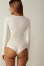 Intimissimi - White Long-Sleeve Bodysuit In Cashmere