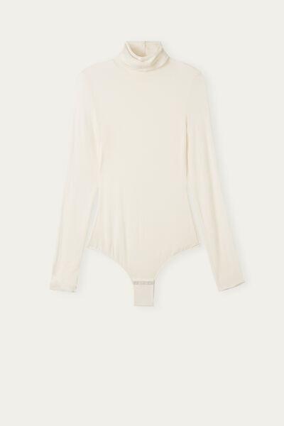 Intimissimi - White Ultralight Modal With Cashmere High-Neck Body