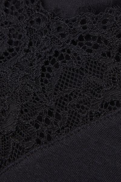 Black Long-Sleeved Modal Bodysuit, Black, large image number 5