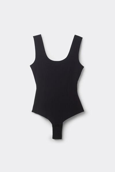 Intimissimi - Black Supima Cotton Scoop Neck Bodysuit