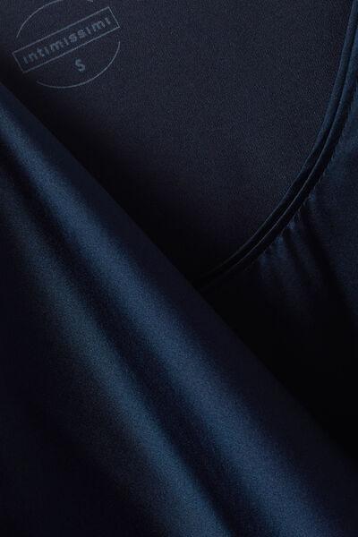 Blue Silk And Modal Vest, Intense Blue, large image number 4