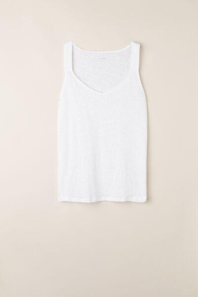 White Linen Camisole, , large image number 2