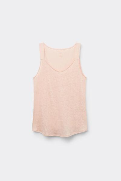 Pink Linen Camisole, , large image number 1