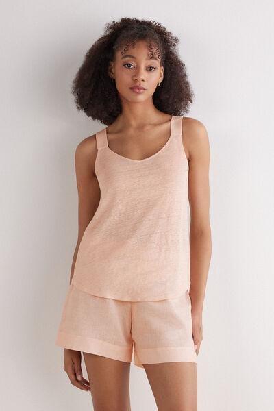 Pink Linen Camisole, , large image number 2