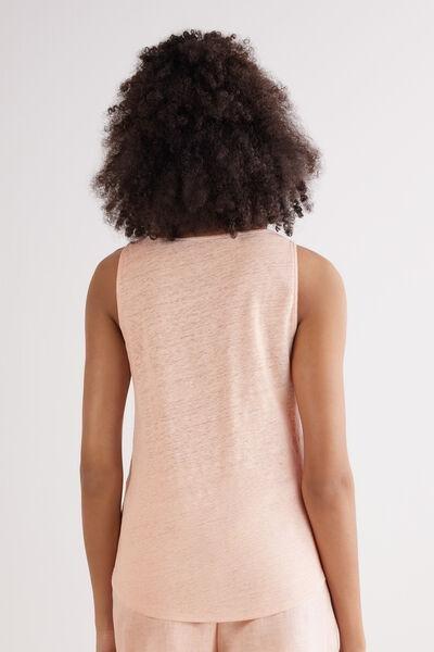 Pink Linen Camisole, , large image number 3