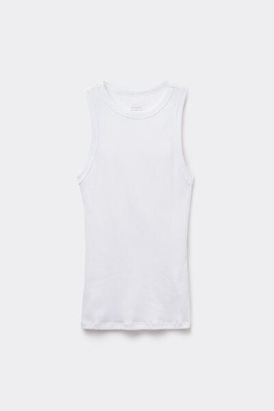 Intimissimi - WHITE Ribbed Supima Cotton Vest