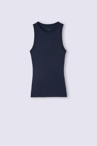 Blue Ribbed Vest, , large image number 2