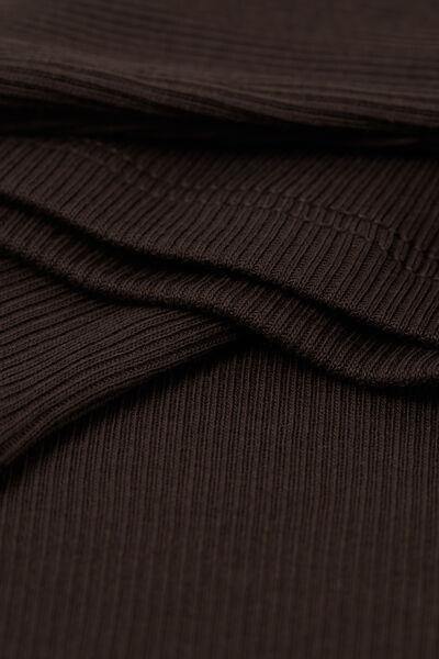 Brown Ribbed Supima Cotton Tank Top, 5601_705J, medium