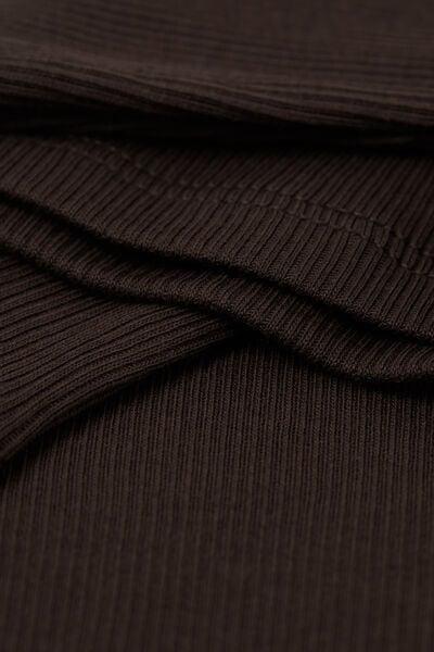 Brown Ribbed Supima Cotton Tank Top, 5601_705J, large image number 6