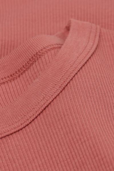 Pink Ribbed Vest Top, , large image number 4