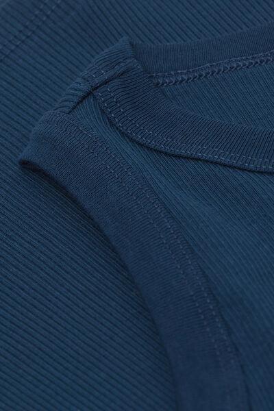 Blue Ribbed Vest Top, , large image number 4