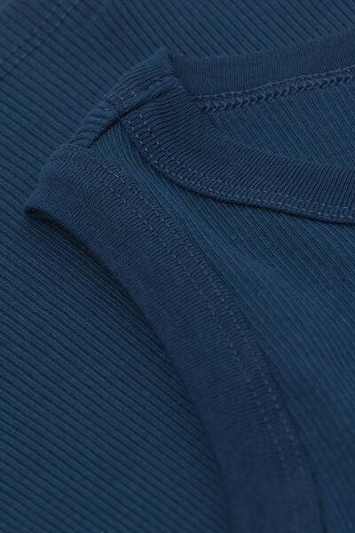 Blue Ribbed Vest Top, 5601_937J, large image number 6