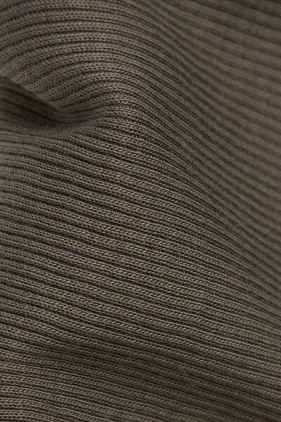 Green Ribbed Superior Cotton Crop Top, 5601_660J, large image number 4