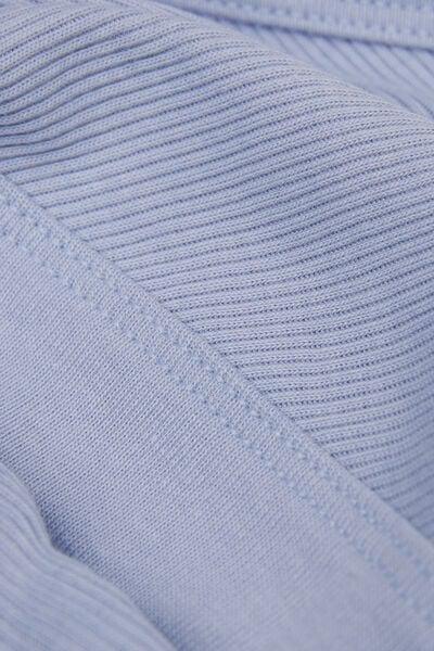 Blue Ribbed Superior Cotton Crossover Cami, 5601_064K, large image number 4