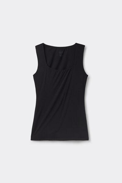 Black Wide Straps Vest Top, , large image number 2