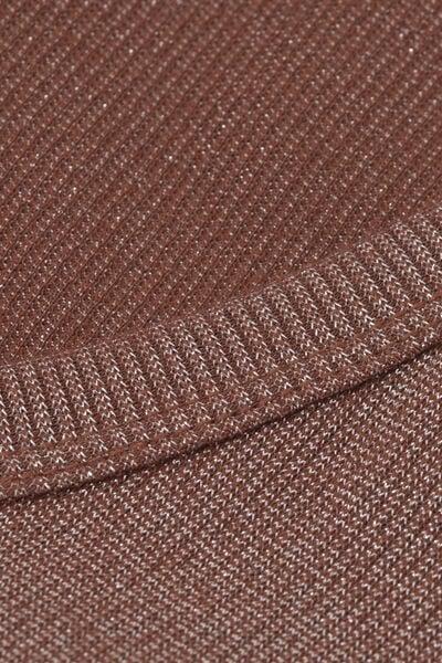 Caramel Ribbed Lame V-Neck Cotton Vest Top, 5601_099K, large image number 4