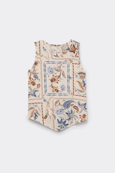 Multicolour Wide Straps Vest Top, 5601_868J, medium