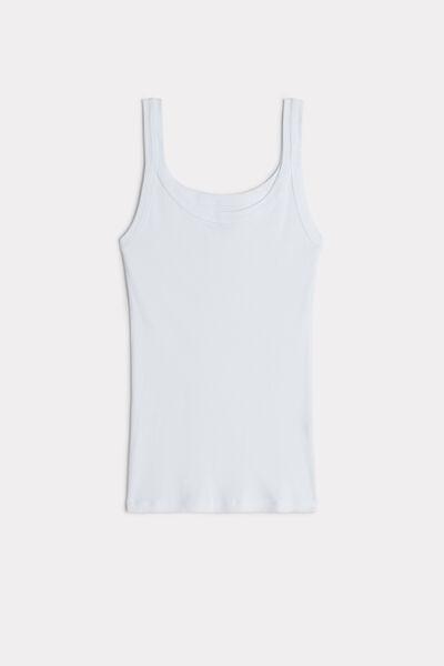 Intimissimi - White Supima Cotton Racerback Vest Top