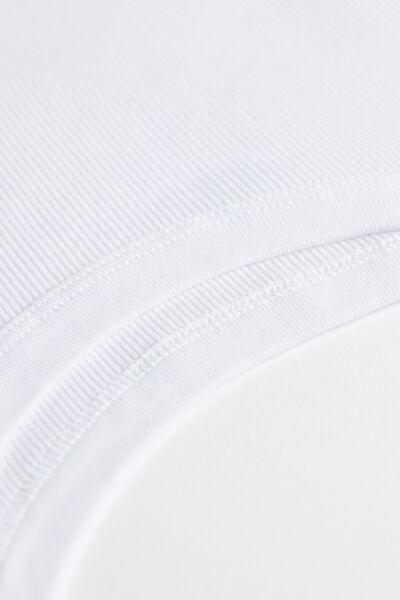 White Supima Cotton Racerback Vest Top, , large image number 5