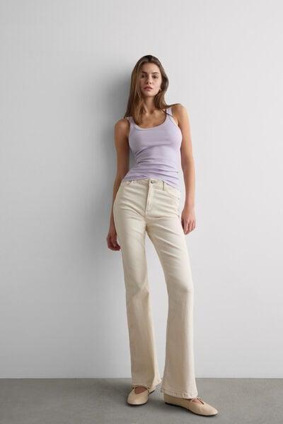 Lilac Superior Cotton Racer Back Vest Top, 5601_056K, large image number 0