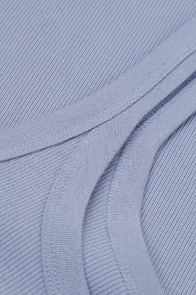 Blue Superior Cotton Racer Back Vest Top, 5601_064K, large image number 4