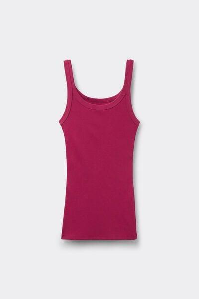 Pink Superior Cotton Racer Back Vest Top, 5601_110K, large image number 3