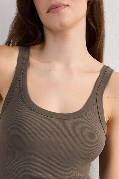 Green Racer Back Vest Top, 5601_660J, large image number 5