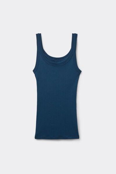 Blue Racer Back Vest Top, 5601_937J, large image number 5