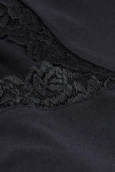 Black Pretty Flower Tank Top, , large image number 4