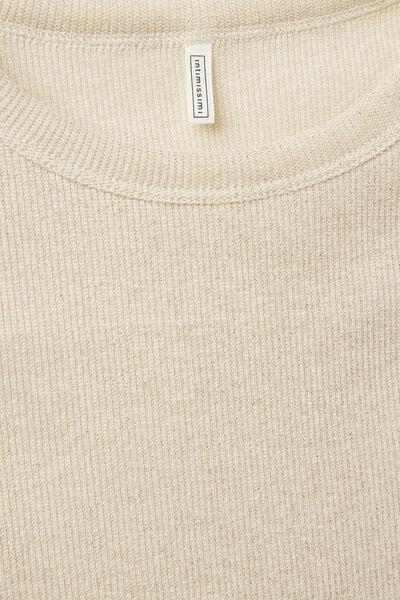 Cream Ribbed Vest Top, , large image number 4