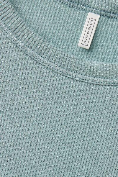 Blue Ribbed Vest Top, , large image number 4