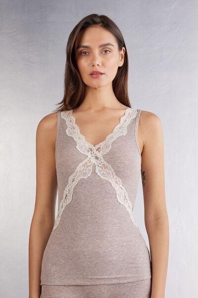 Brown Effortless Beauty Vest Top, 5601_767J, medium