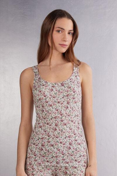 Multicolour Ribbed Vest Top, 5601_851J, large image number 0