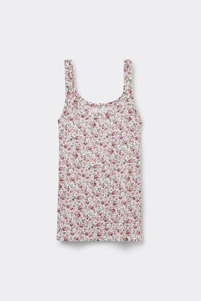 Multicolour Ribbed Vest Top, 5601_851J, large image number 2
