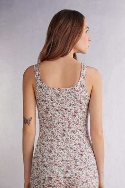 Multicolour Ribbed Vest Top, 5601_851J, large image number 3