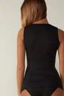 Intimissimi - Black Modal Cashmere Ultralight Wide-Shoulder Top