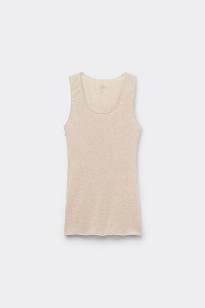 Beige Ultralight Wide-Shoulder Modal Top, 5601_036K, large image number 3