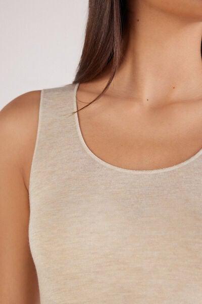 Beige Ultralight Wide-Shoulder Modal Top, 5601_036K, large image number 5