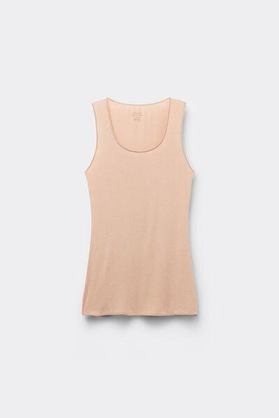 Beige Ultralight Wide-Shoulder Modal Top, Soft Beige, large image number 3