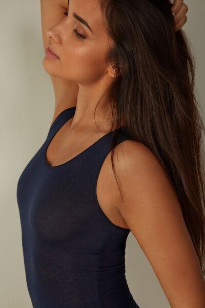 Blue Ultralight Wide-Shoulder Top, , large image number 1